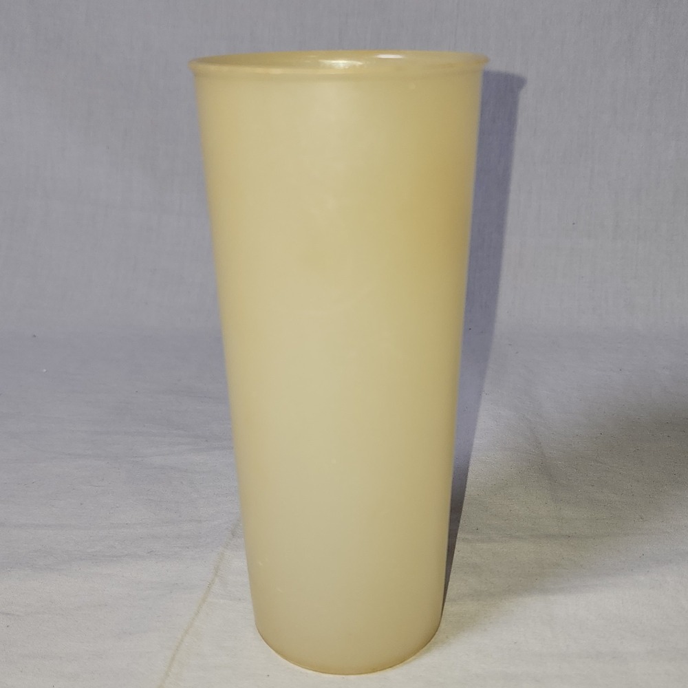 Tupperware Drinking Glass Vintage Plastic 6 3/4 inch Tall Retro Stackable